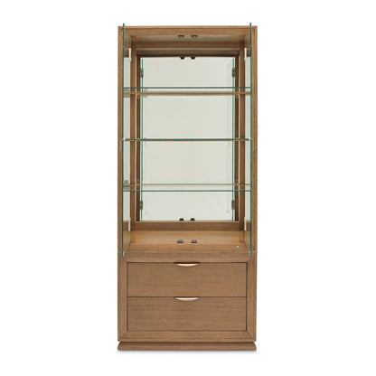 Portrait Display Cabinet - Sienna Brown