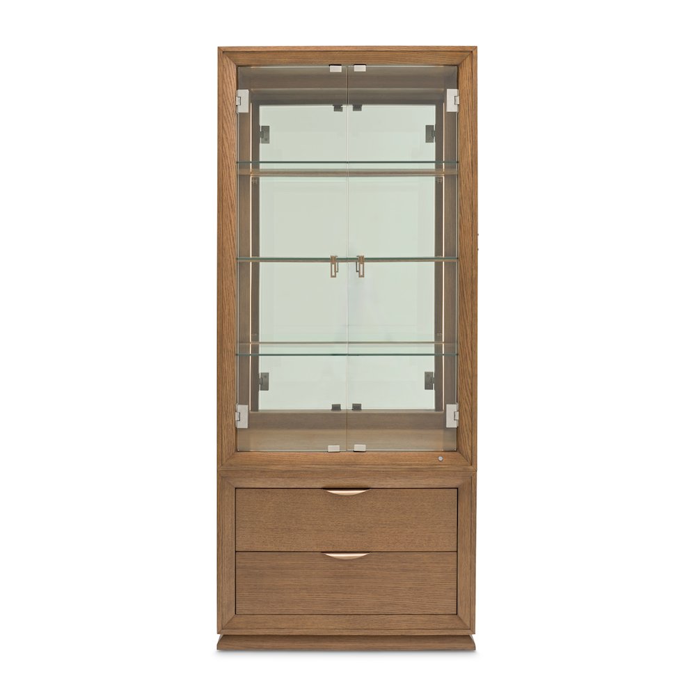 Portrait Display Cabinet - Sienna Brown
