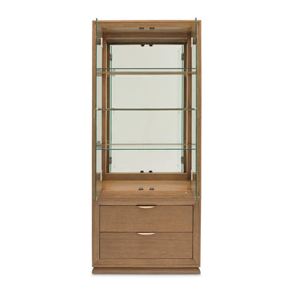 Portrait Display Cabinet - Sienna Brown