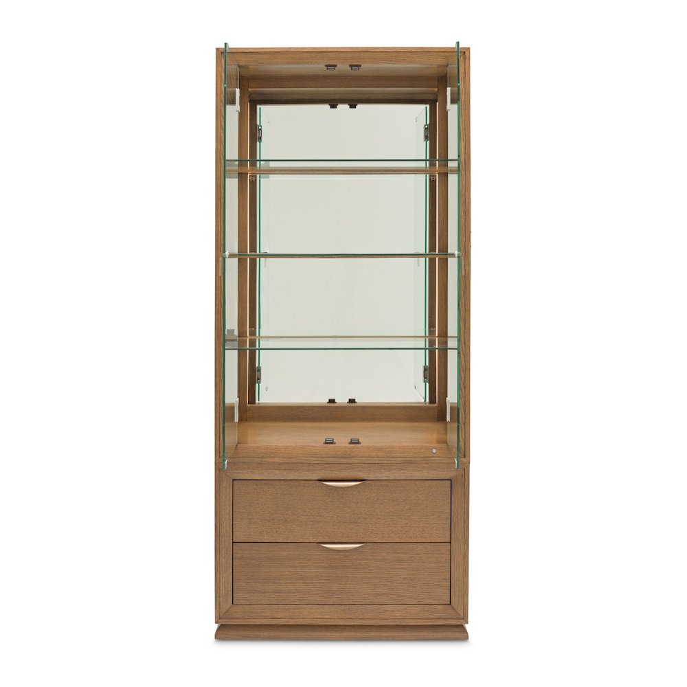 Portrait Display Cabinet - Sienna Brown