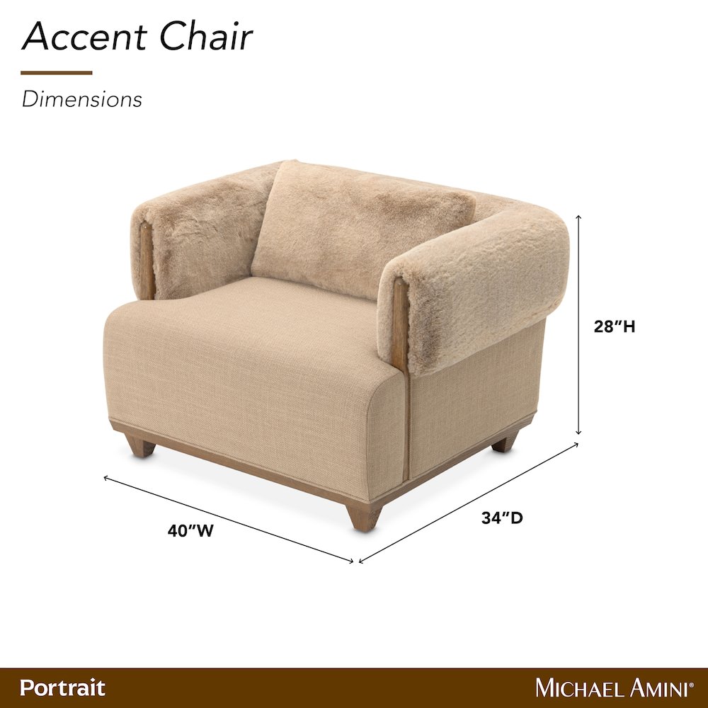 Portrait Accent Chair, Toffee - Sienna Brown