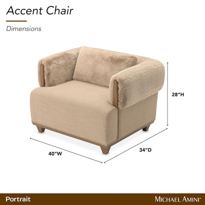 Portrait Accent Chair, Toffee - Sienna Brown