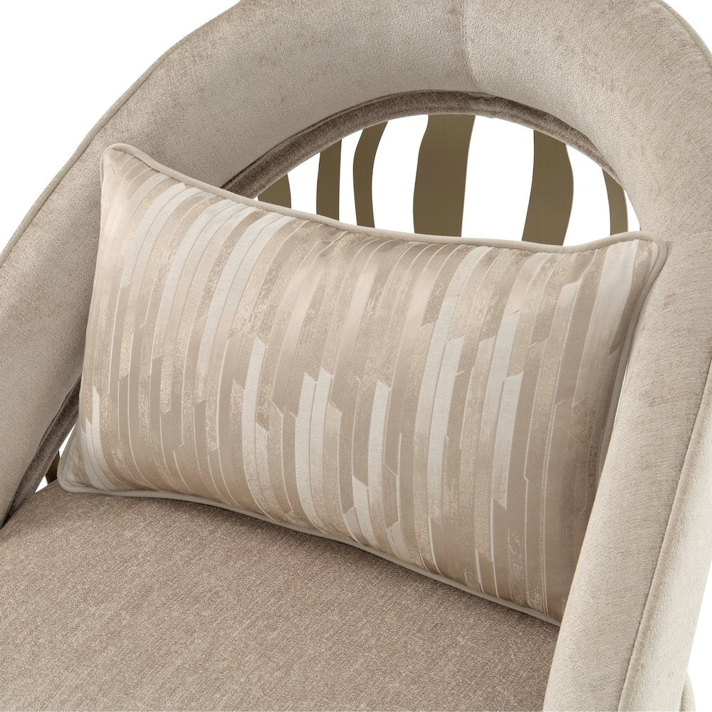 La Rachelle Flame Accent Chair - Lustre/Champagne