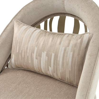La Rachelle Flame Accent Chair - Lustre/Champagne