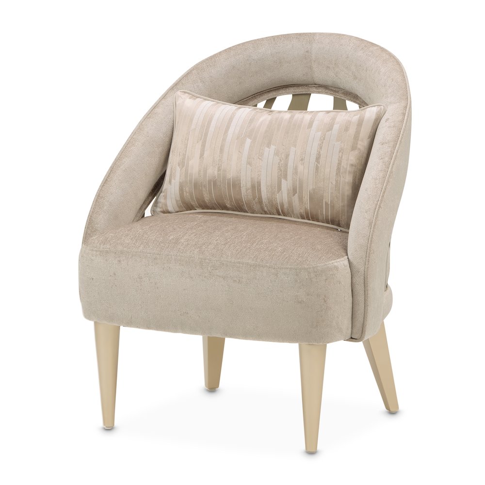 La Rachelle Flame Accent Chair - Lustre/Champagne