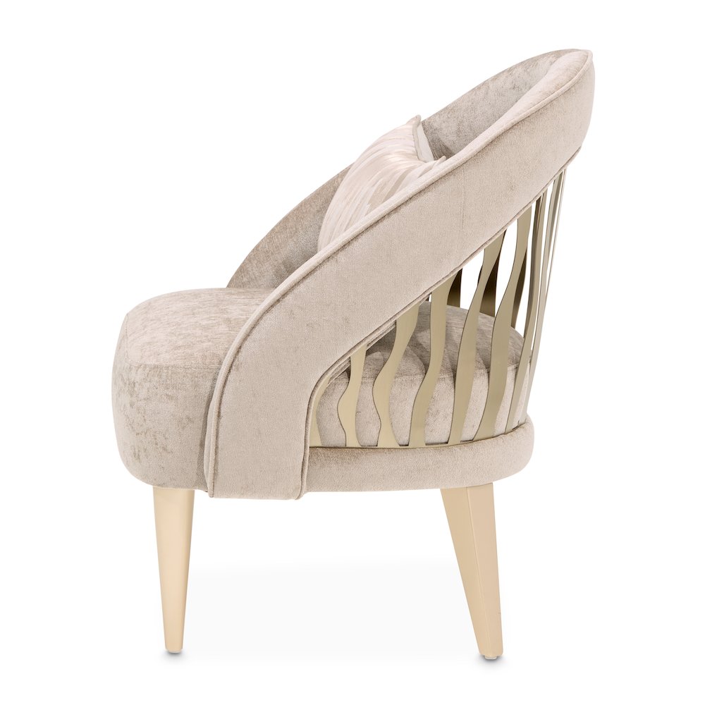 La Rachelle Flame Accent Chair - Lustre/Champagne