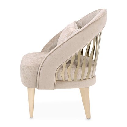 La Rachelle Flame Accent Chair - Lustre/Champagne