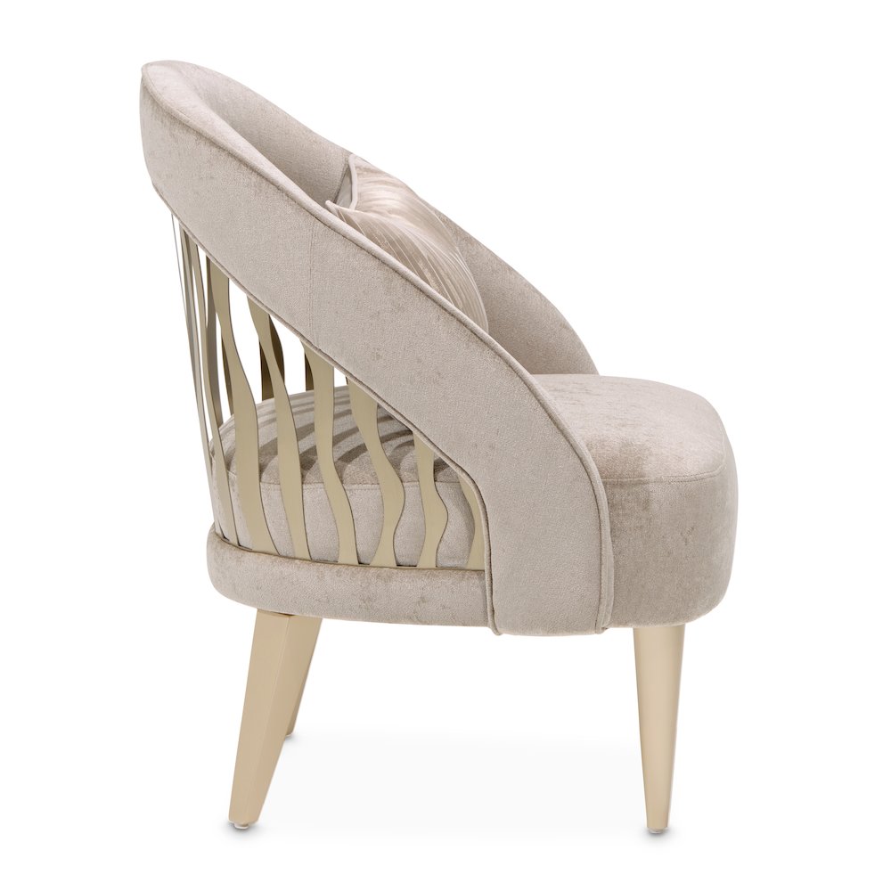 La Rachelle Flame Accent Chair - Lustre/Champagne
