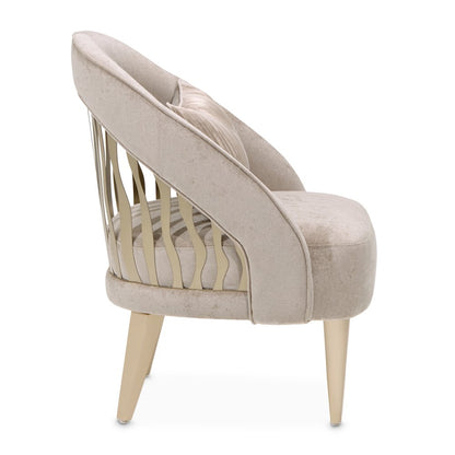 La Rachelle Flame Accent Chair - Lustre/Champagne