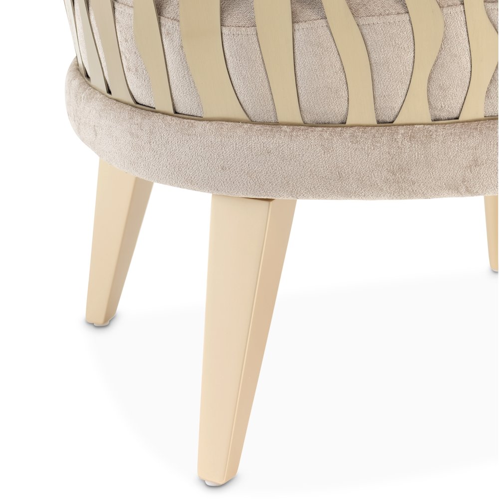 La Rachelle Flame Accent Chair - Lustre/Champagne