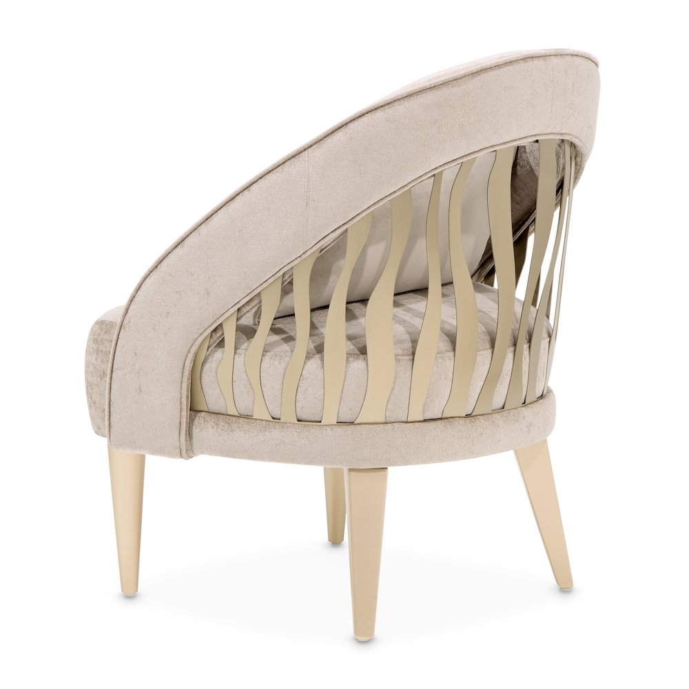 La Rachelle Flame Accent Chair - Lustre/Champagne