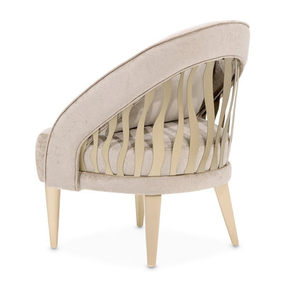 La Rachelle Flame Accent Chair - Lustre/Champagne