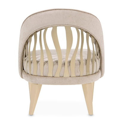 La Rachelle Flame Accent Chair - Lustre/Champagne