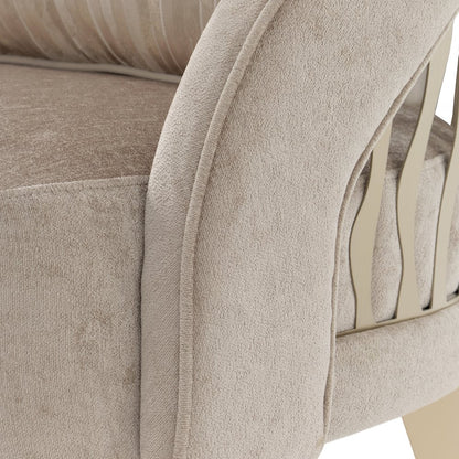 La Rachelle Flame Accent Chair - Lustre/Champagne