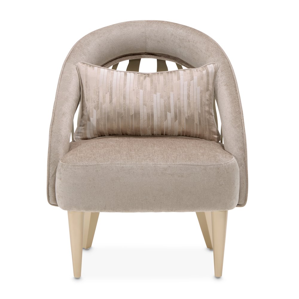 La Rachelle Flame Accent Chair - Lustre/Champagne
