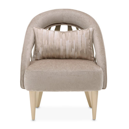 La Rachelle Flame Accent Chair - Lustre/Champagne