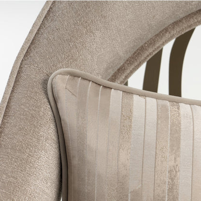 La Rachelle Flame Accent Chair - Lustre/Champagne