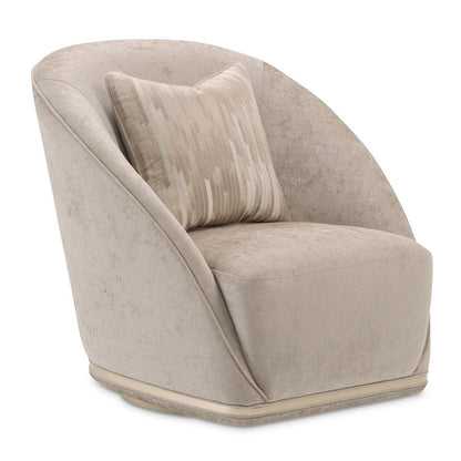 La Rachelle Swivel Accent Chair - Lustre/Champagne