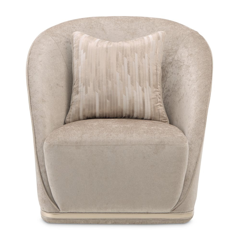 La Rachelle Swivel Accent Chair - Lustre/Champagne