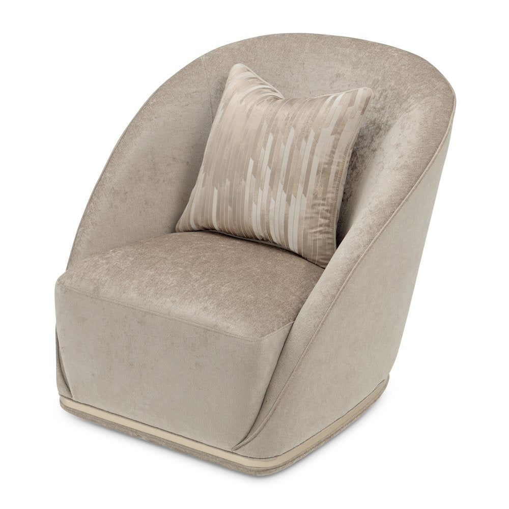 La Rachelle Swivel Accent Chair - Lustre/Champagne