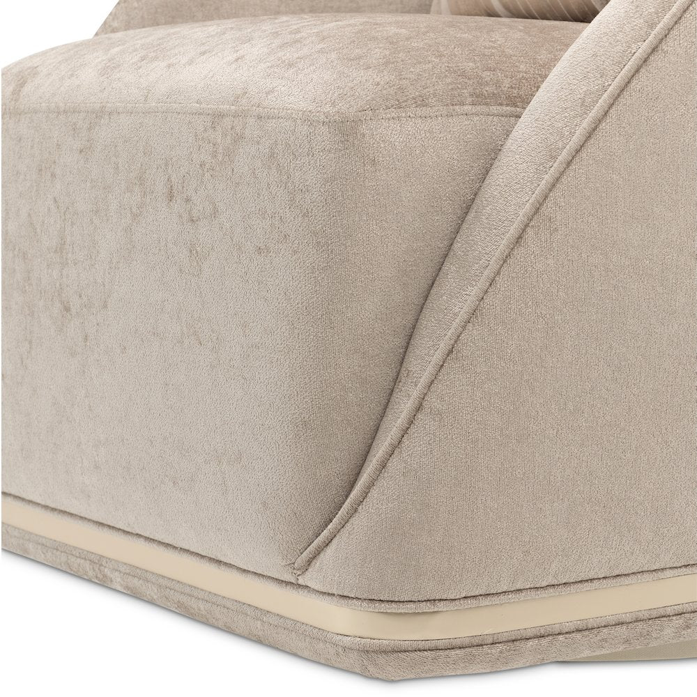 La Rachelle Swivel Accent Chair - Lustre/Champagne