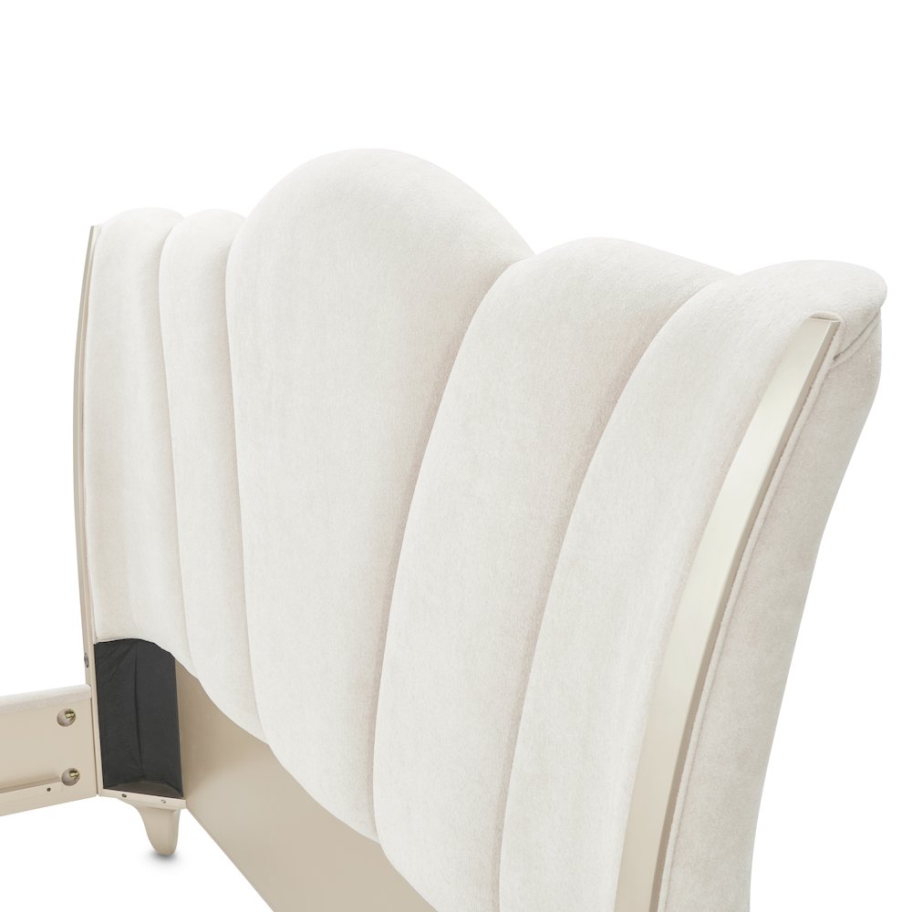 La Marisia Cal. King Upholstered Bed - Tranquil/Champagne Gold
