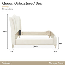 La Marisia Cal. King Upholstered Bed - Tranquil/Champagne Gold