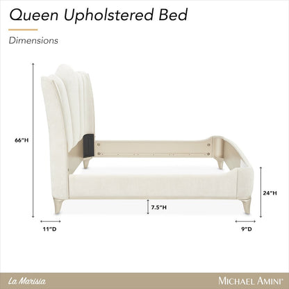 La Marisia Cal. King Upholstered Bed - Tranquil/Champagne Gold