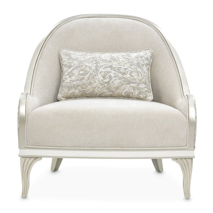 La Marisia Chenille Accent Chair - Tranquil/Light Champagne
