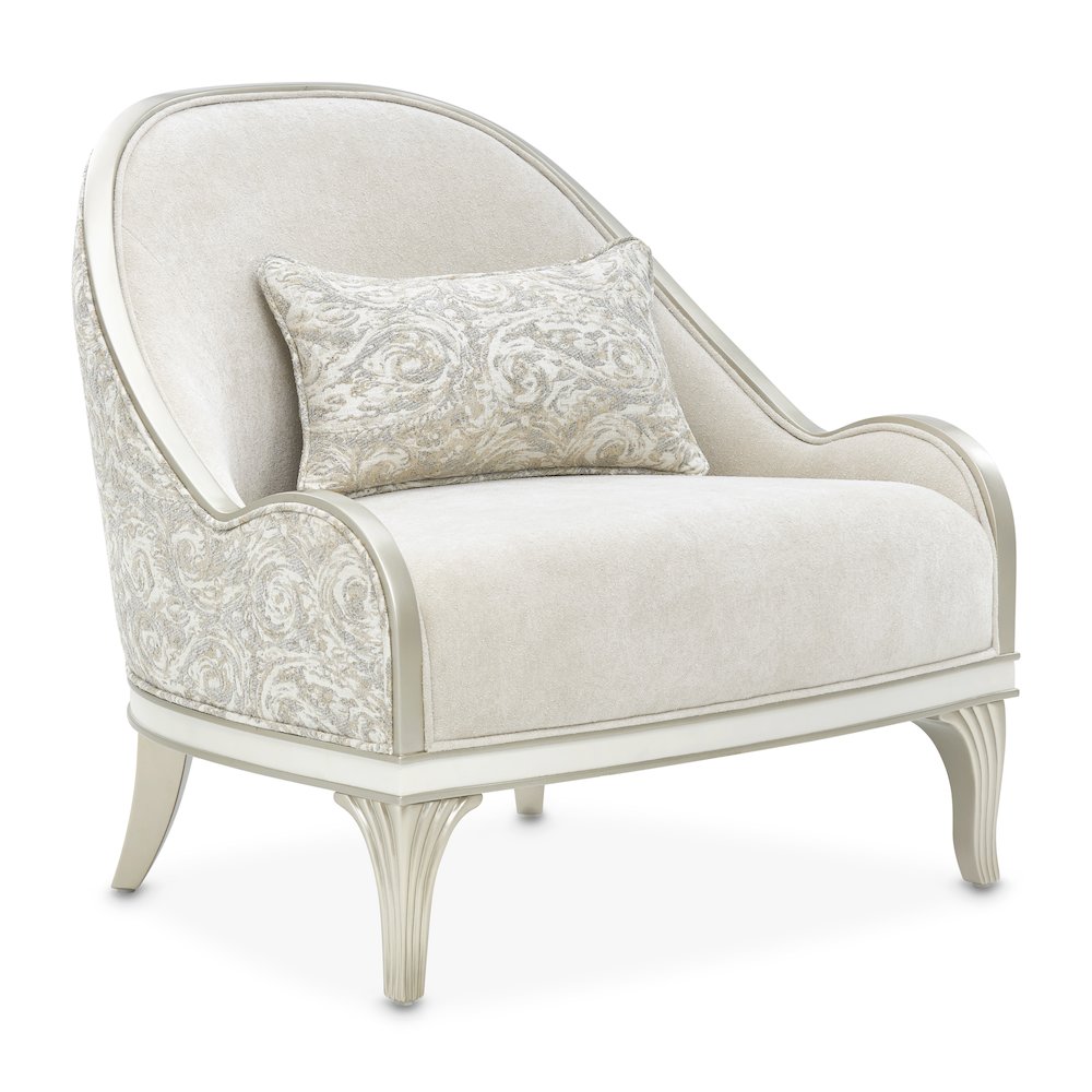 La Marisia Chenille Accent Chair - Tranquil/Light Champagne
