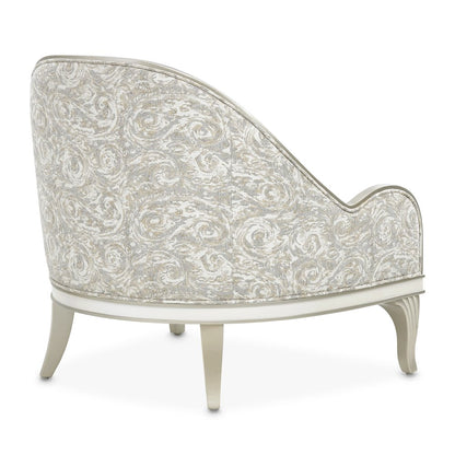 La Marisia Chenille Accent Chair - Tranquil/Light Champagne