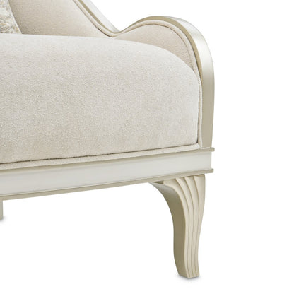 La Marisia Chenille Accent Chair - Tranquil/Light Champagne