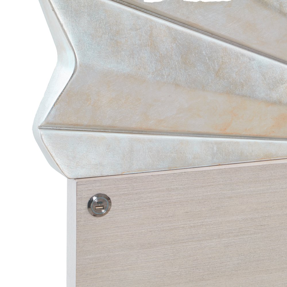 Fantosini King Fan Bed - Silver Leaf
