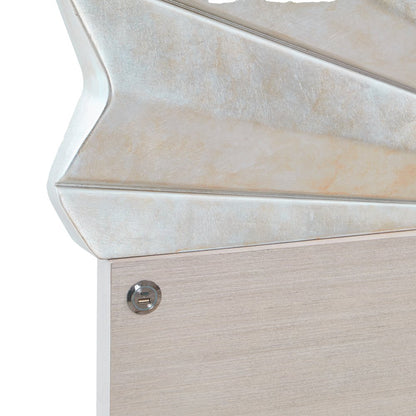 Fantosini King Fan Bed - Silver Leaf