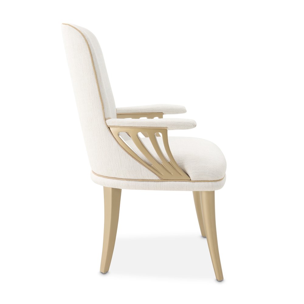 La Terrazza Dining Arm Chair, Set of 2 - Creamy Pearl