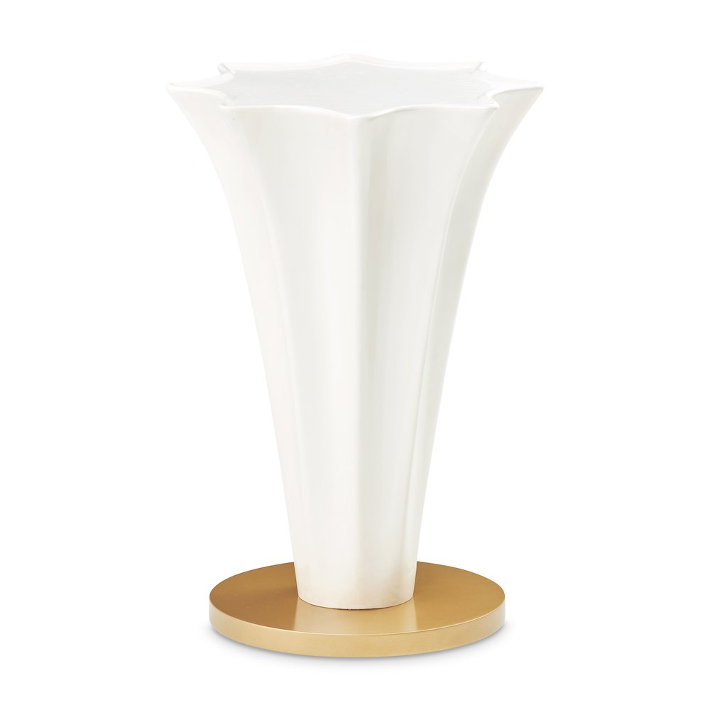 La Terrazza Chairside Table - Creamy Pearl