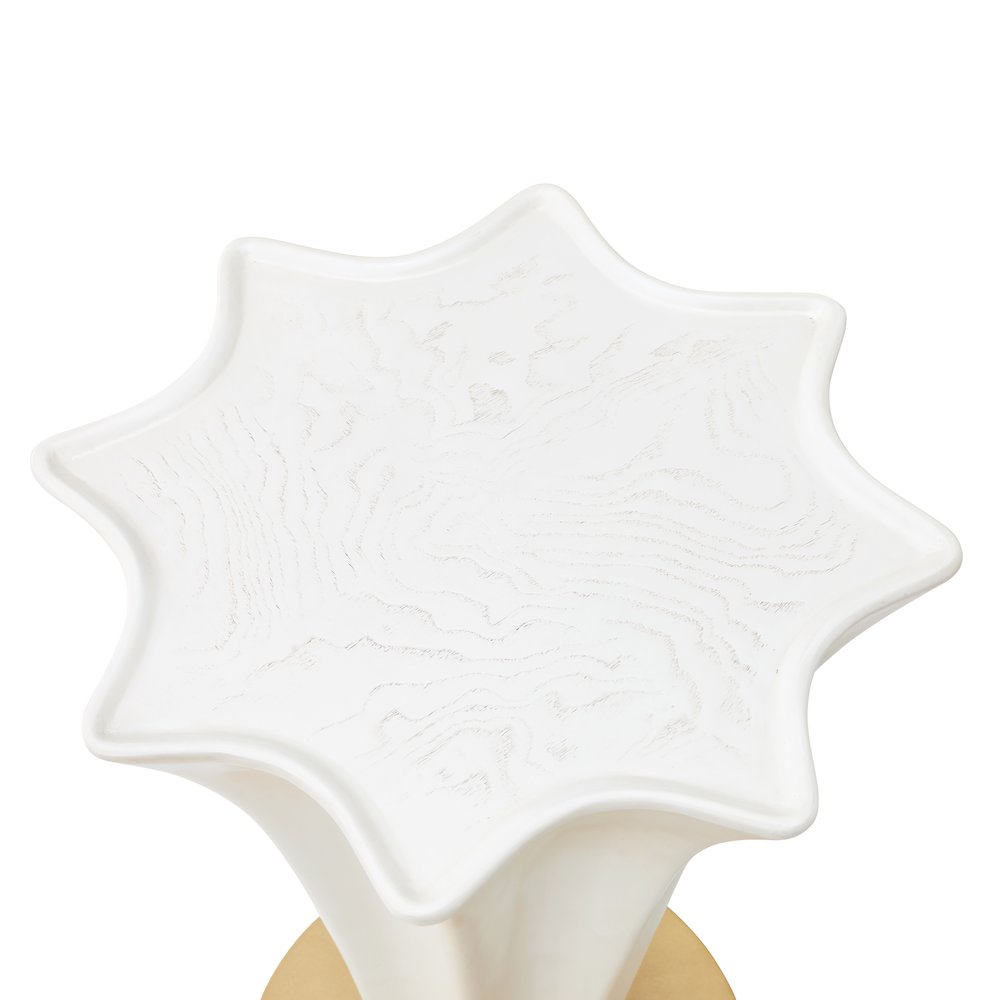 La Terrazza Chairside Table - Creamy Pearl