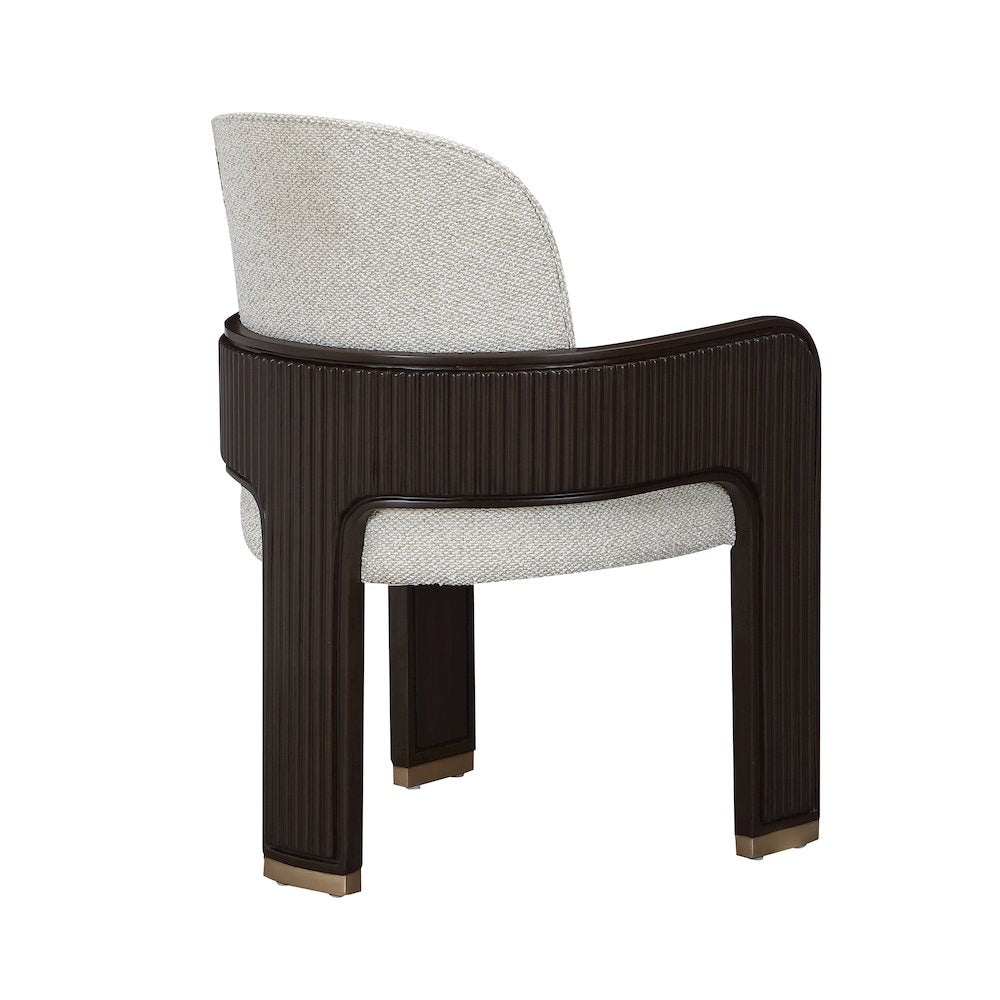 West Kensington Dining Arm Chair - Buff/Medium Espresso