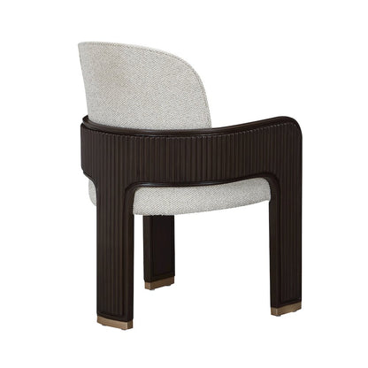 West Kensington Dining Arm Chair - Buff/Medium Espresso