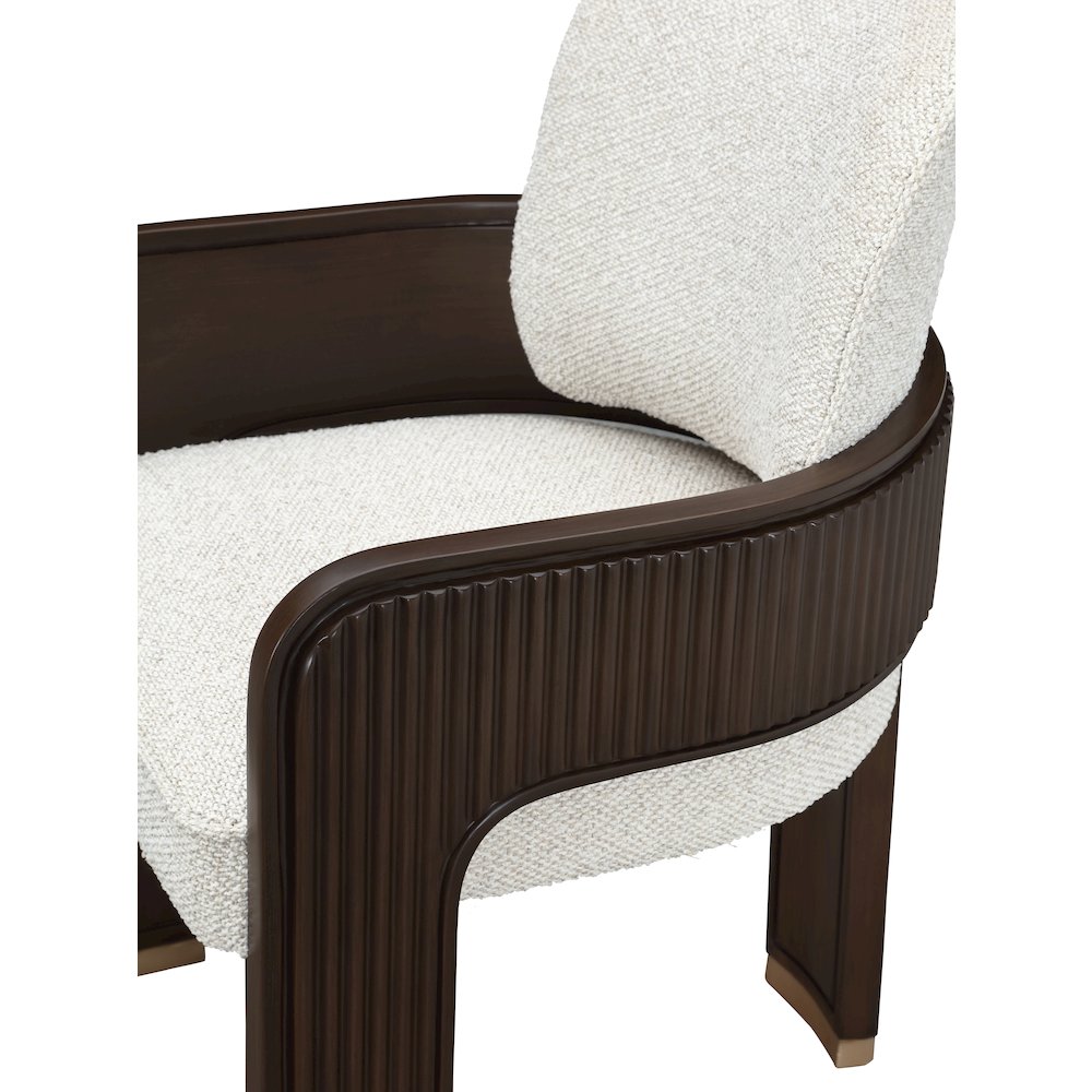 West Kensington Dining Arm Chair - Buff/Medium Espresso