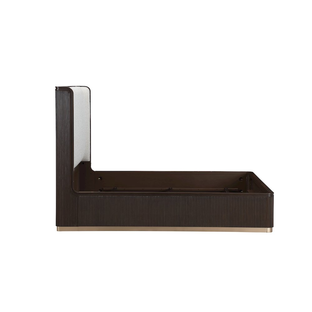 West Kensington Queen Bed - Buff/Medium Espresso