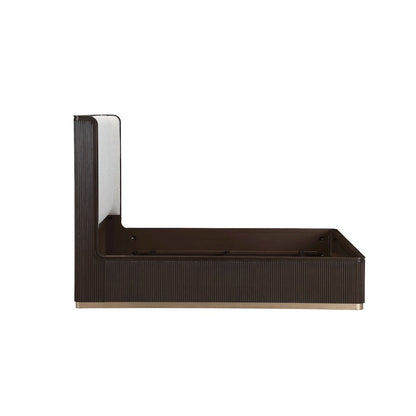 West Kensington Queen Bed - Buff/Medium Espresso