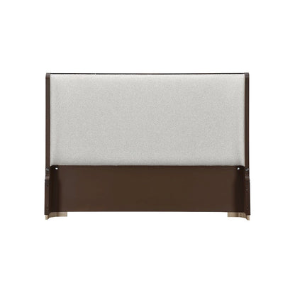 West Kensington Queen Bed - Buff/Medium Espresso