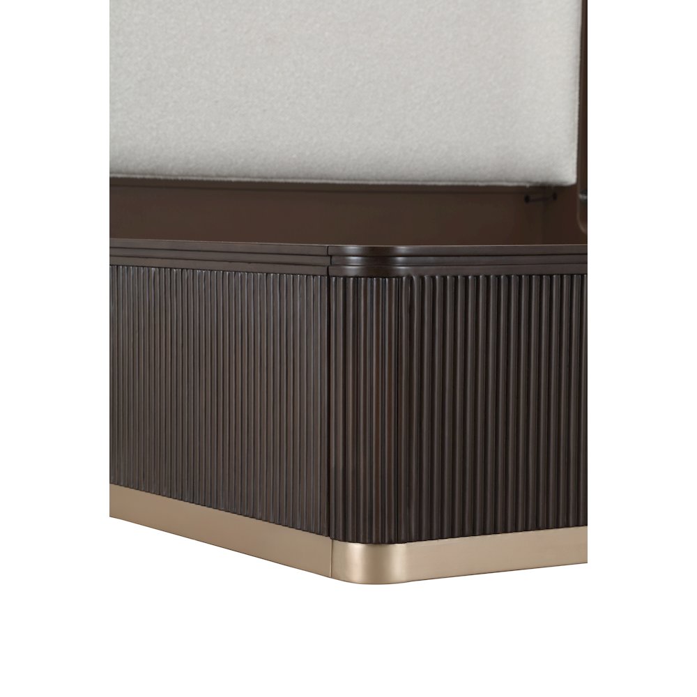 West Kensington Queen Bed - Buff/Medium Espresso