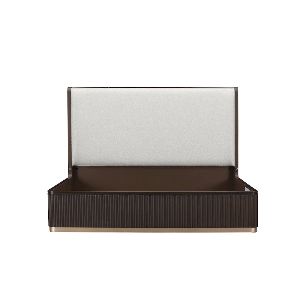 West Kensington Cal. King Bed - Buff/Medium Espresso
