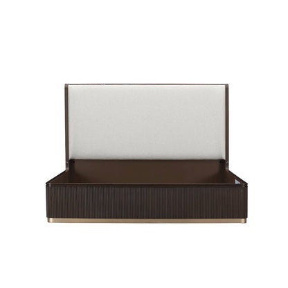 West Kensington Cal. King Bed - Buff/Medium Espresso