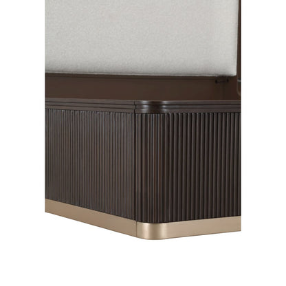 West Kensington Cal. King Bed - Buff/Medium Espresso