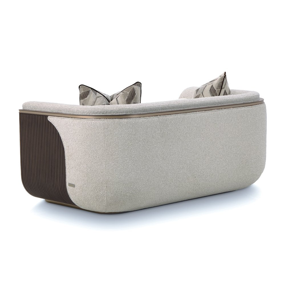 West Kensington Loveseat - Buff/Medium Espresso