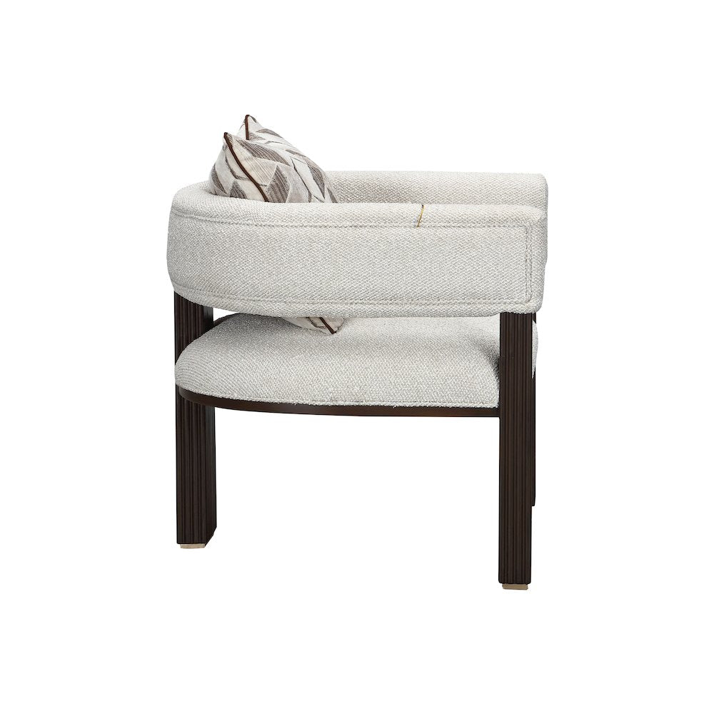 West Kensington Accent Chair - Buff/Medium Espresso