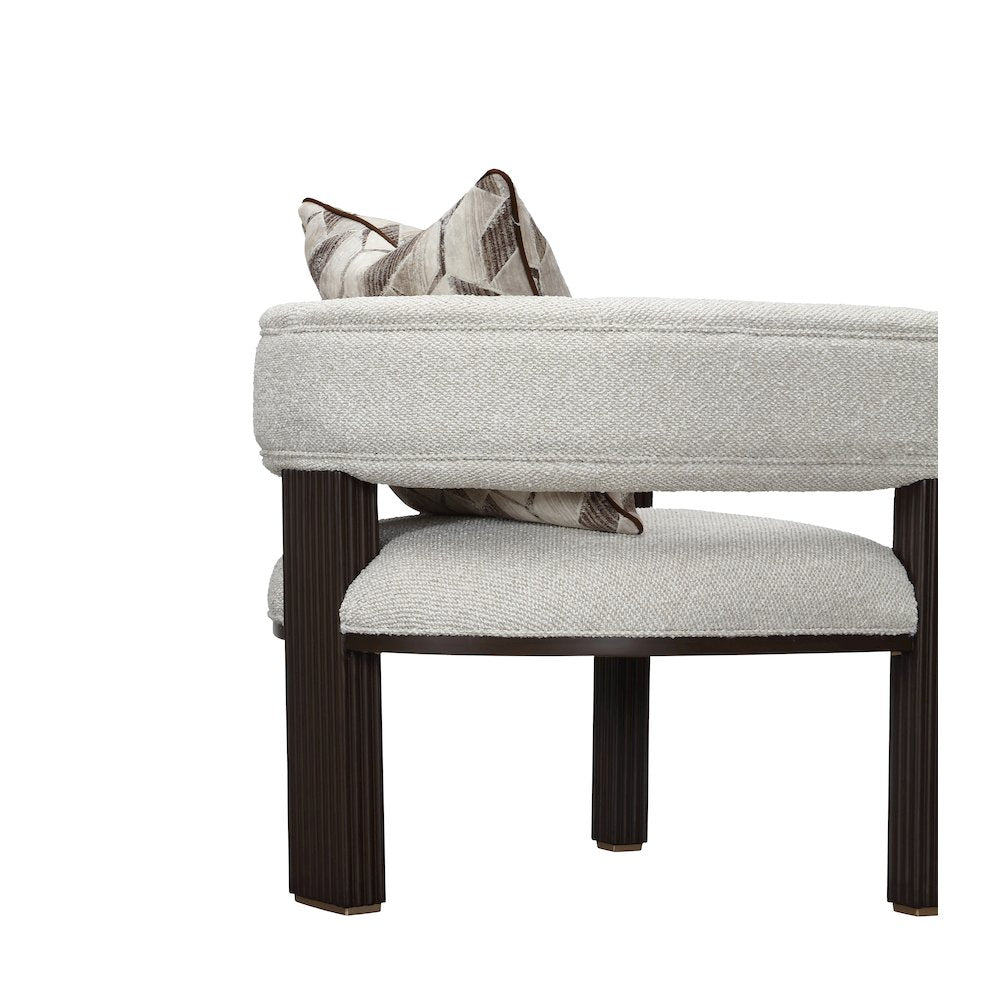 West Kensington Accent Chair - Buff/Medium Espresso